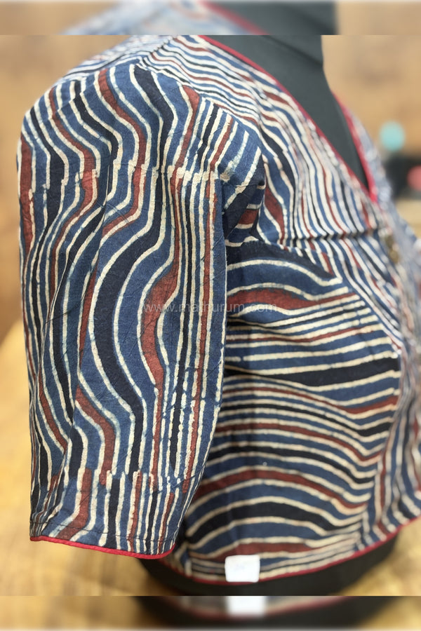 Paruthi Indigo Stripes Blouse
