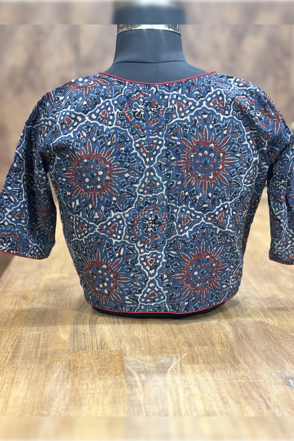 Paruthi Indigo Big Floral Blouse