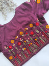 Botanica - Wine Embroidery Blouse