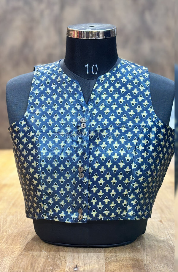Kajal - Blue Green Sleeveless Blouse