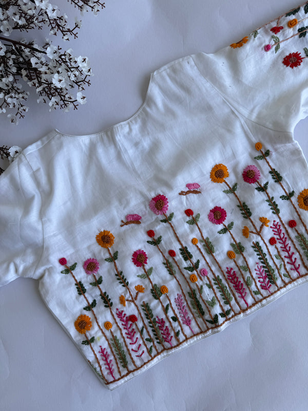 Botanica - White Embroidery Blouse