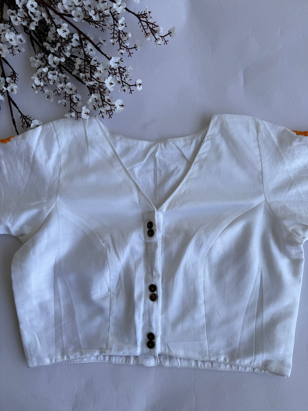 Botanica - White Embroidery Blouse