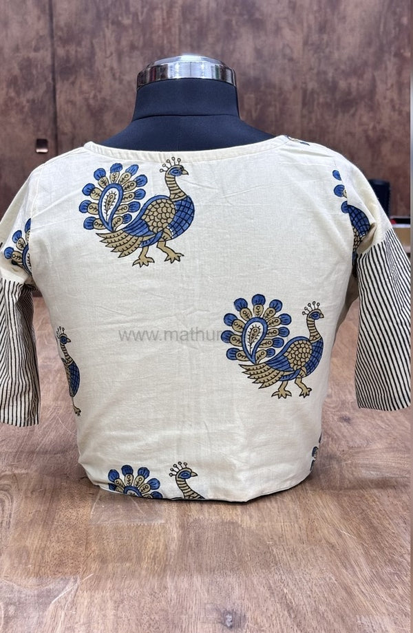 The Thari Edit- Off-White Blouse