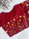 Botanica - Maroon Embroidery Blouse