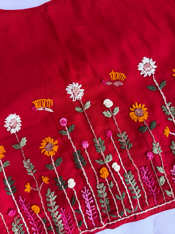 Botanica - Maroon Embroidery Blouse