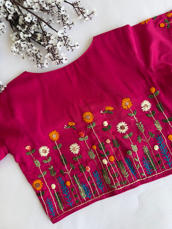 Botanica - Pink Embroidery Blouse