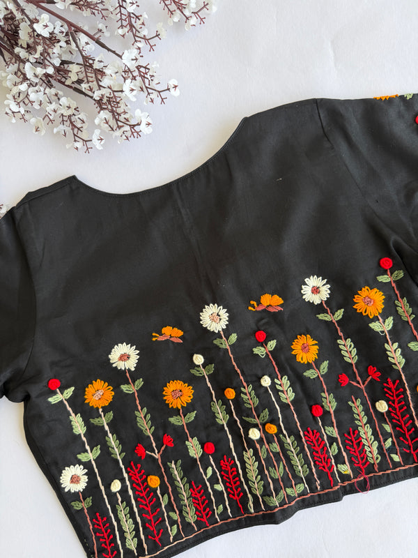Botanica - Black Embroidery Blouse
