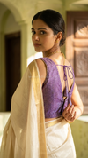 Tanira- Violet Blouse (Attachable Sleeves)