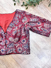 Daily Flex- Maroon Multi Floral Strechable Blouse