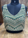 Zarina - Green Blouse (Attached Sleeves)