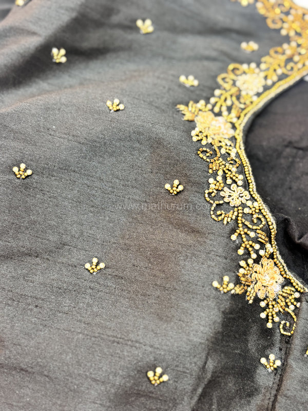 Handwork- Black Blouse Pattern 1