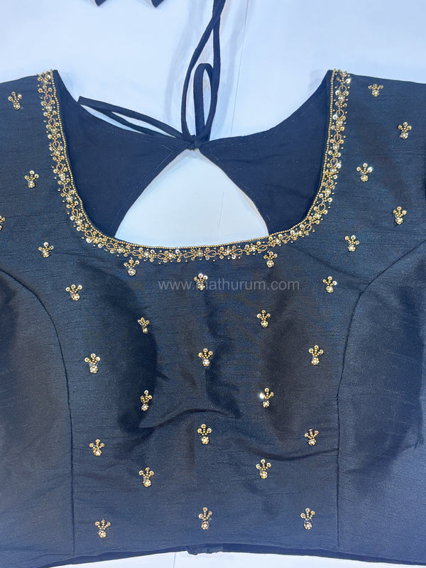 Handwork- Black Blouse Pattern 3