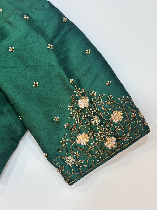 Handwork - Green Blouse Pattern 1