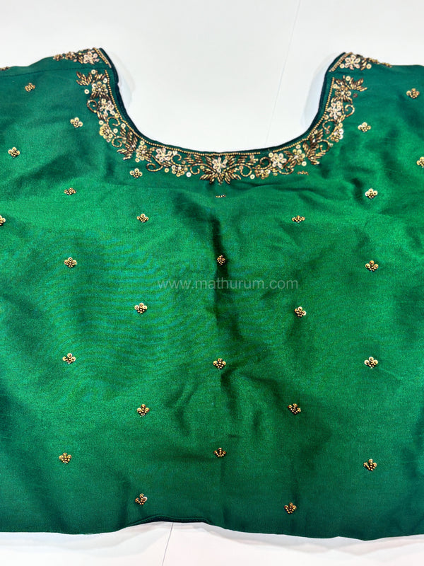 Handwork- Green Blouse Pattern 2