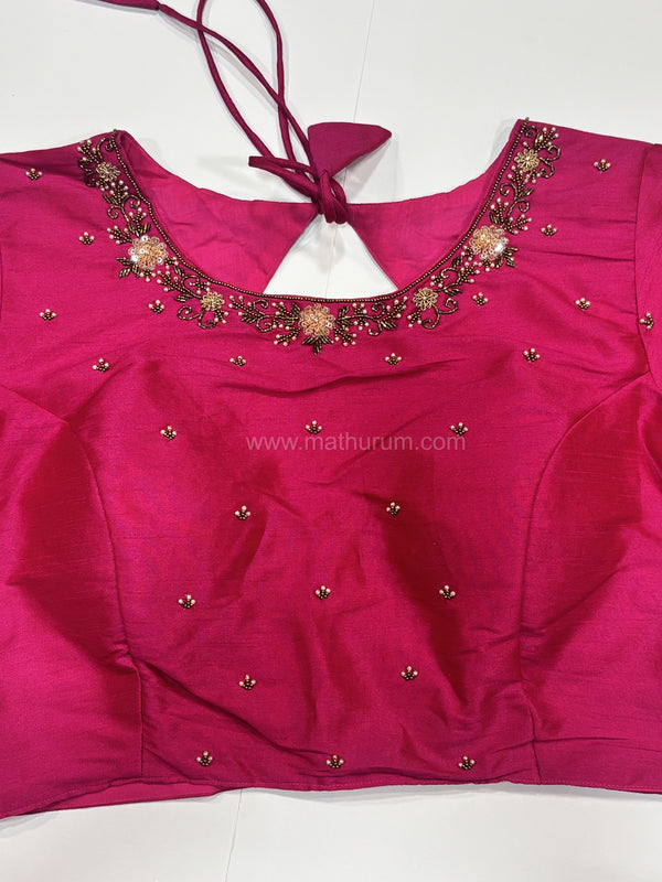 Handwork- Pink Blouse Pattern 1