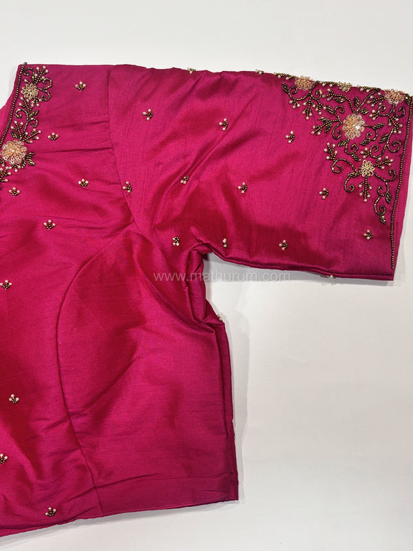 Handwork- Pink Blouse Pattern 1