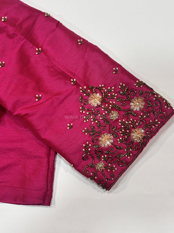 Handwork- Pink Blouse Pattern 1
