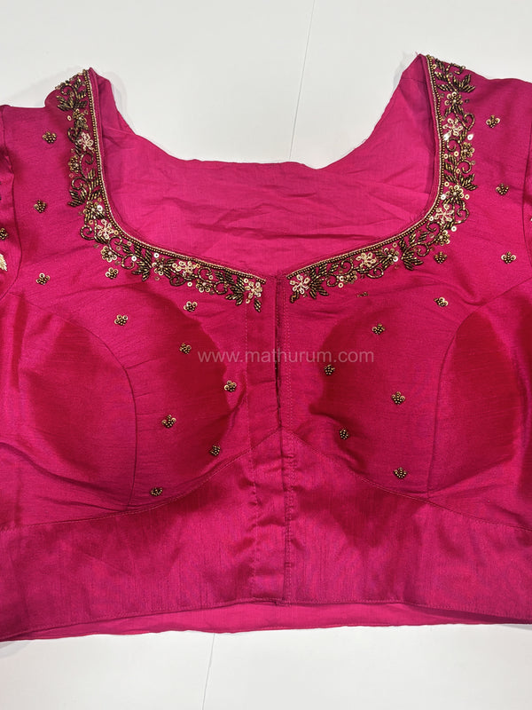Handwork- Pink Blouse pattern 2
