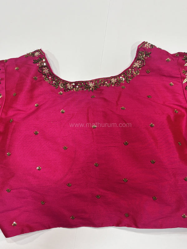 Handwork- Pink Blouse pattern 2