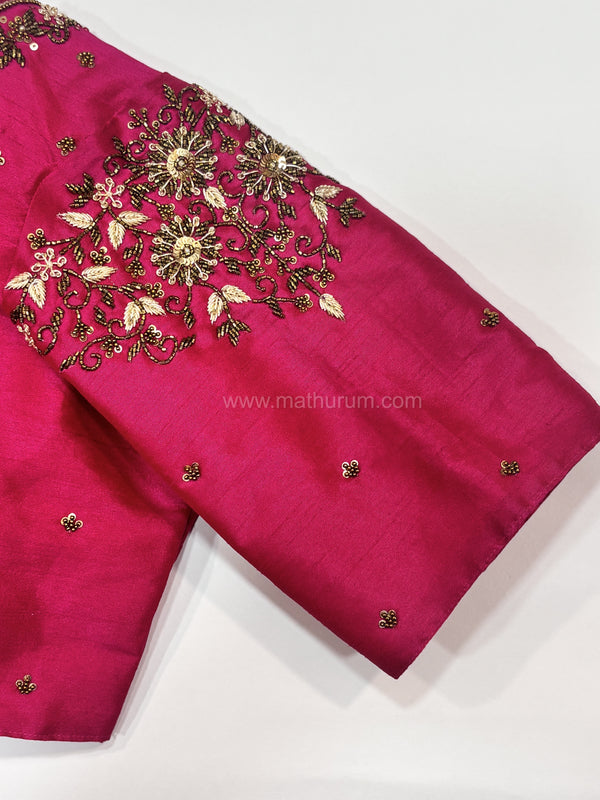 Handwork- Pink Blouse pattern 2