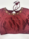 Handwork- Maroon Blouse Pattern 1