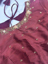 Handwork- Maroon Blouse Pattern 1