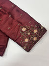 Handwork- Maroon Blouse Pattern 1