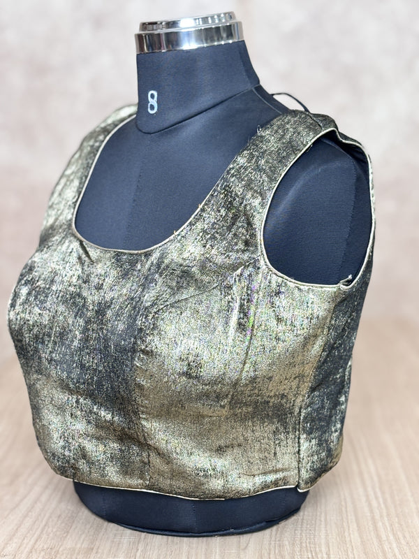Glow Getter- Black Gold Blouse (Attachable Sleeves)