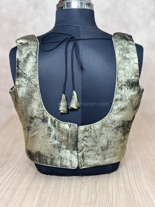 Glow Getter- Black Gold Blouse (Attachable Sleeves)