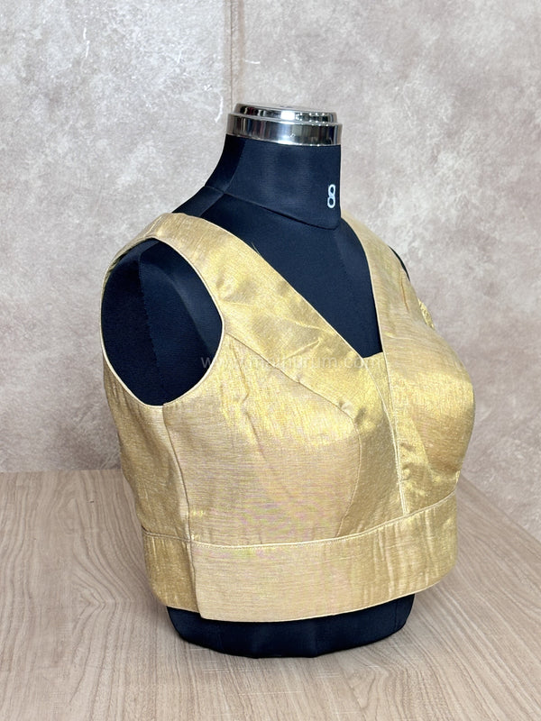 Shimmer & Sass- Gold Blouse (Attachable Sleeves)