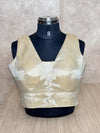 Shimmer & Sass- Antique Silver Blouse (Attachable Sleeves)