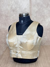 Shimmer & Sass- Antique Silver Blouse (Attachable Sleeves)