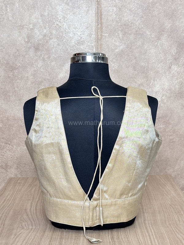 Shimmer & Sass- Antique Silver Blouse (Attachable Sleeves)