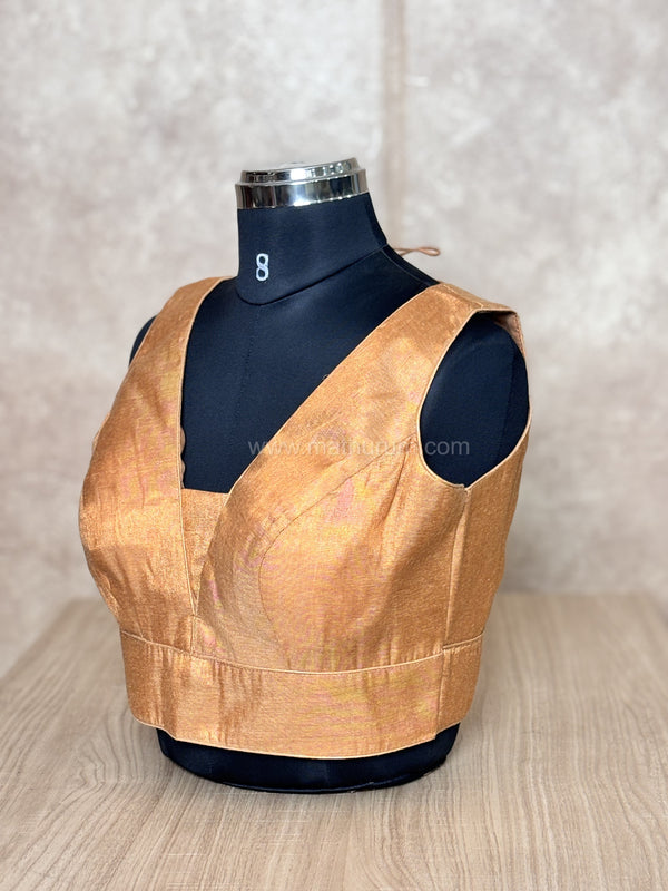 Shimmer & Sass- Copper Blouse (Attachable Sleeves)