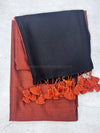 Kaarigai- Modal Cotton Rust/Black Saree