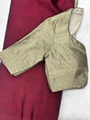 Kaarigai- Modal Cotton Maroon/ Rasagulla Saree
