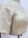 Diva- Banarasi Off-White Strechable Blouse