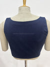 Kiara - Navy Blue Blouse (Attachable Sleeves)