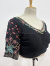 Isha- Black Embroidery Blouse