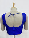 Sakki-Royal Blue Blouse (Attachable Sleeves)