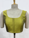 Sakki-Lemon Green Blouse (Attachable Sleeves)