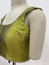 Sakki-Lemon Green Blouse (Attachable Sleeves)