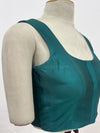 Sakki-Peacock Green Blouse (Attachable Sleeves)
