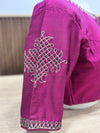 Kolam - Majenta/Green Embroidery Blouse