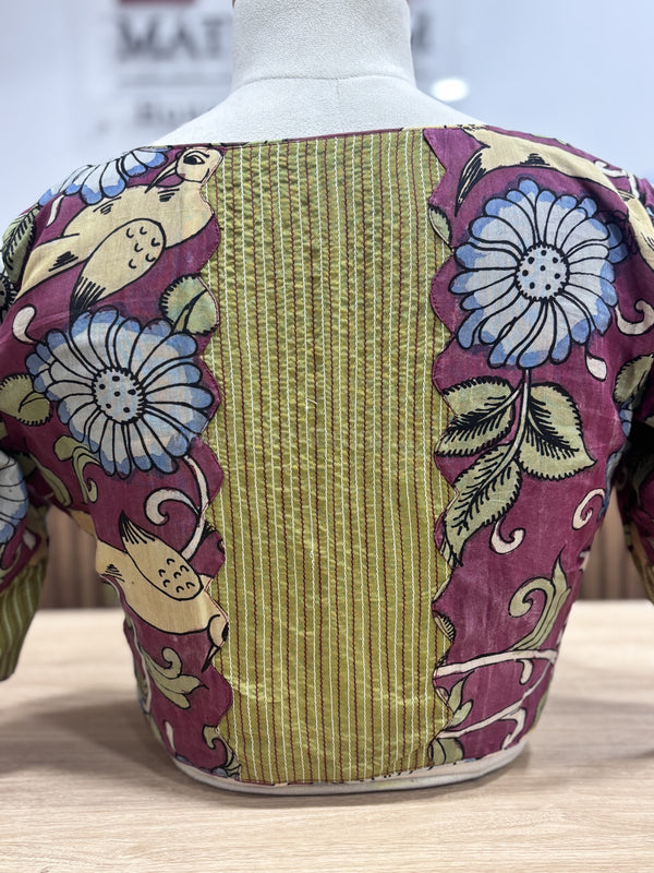 Kalam-Penkalamkari Wine Blouse