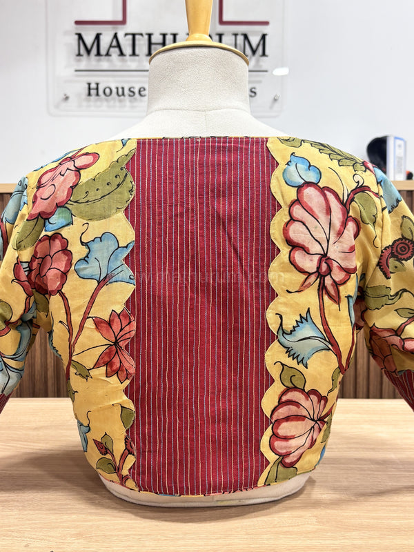 Kalam-Penkalamkari Beige Blouse