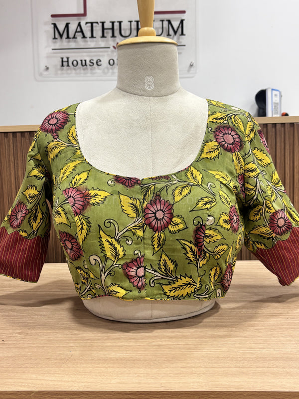 Kalam-Penkalamkari Green Blouse