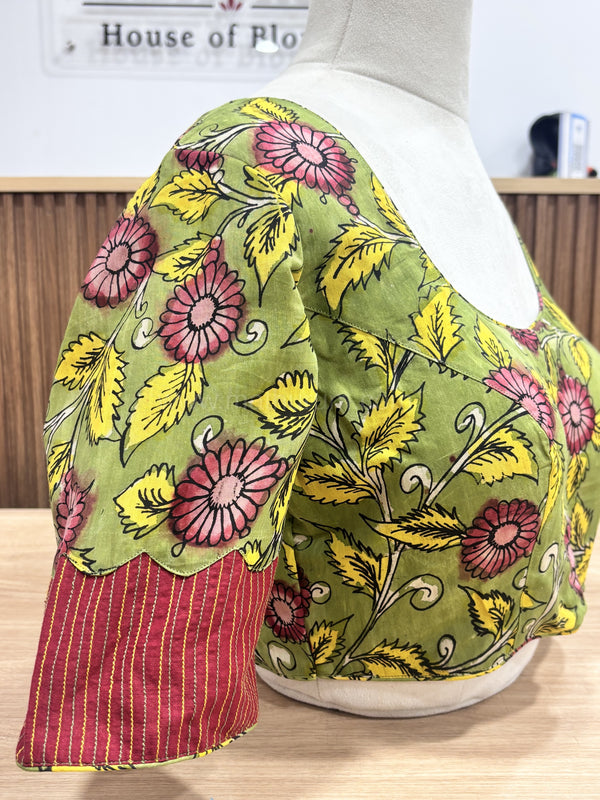 Kalam-Penkalamkari Green Blouse