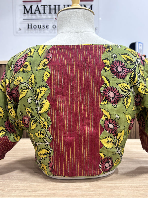 Kalam-Penkalamkari Green Blouse