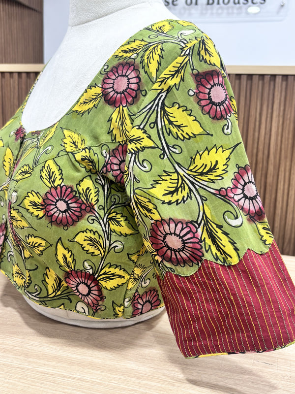 Kalam-Penkalamkari Green Blouse